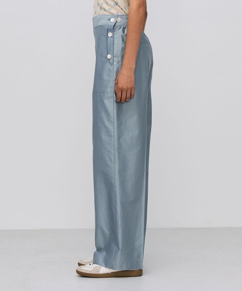 BACCA（バッカ）の「コットンバックサテン セーラーパンツ（その他パンツ・レディース・ライトブルー/ダークグリーン・34/36）」の5枚目の写真