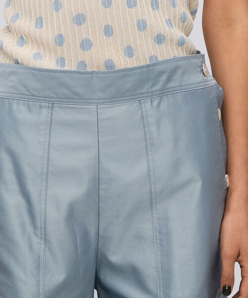 BACCA（バッカ）の「コットンバックサテン セーラーパンツ（その他パンツ・レディース・ライトブルー/ダークグリーン・34/36）」の7枚目の写真