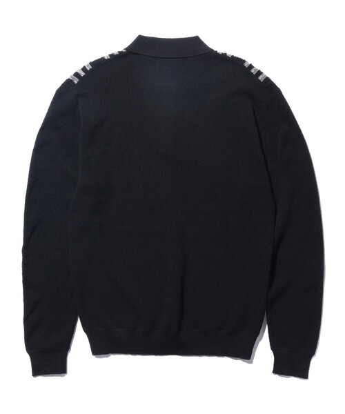 BEAMS PLUS(ビームスプラス)の「14ゲージ ボーンストライプ ニット ポロシャツ(ポロシャツ・メンズ・オリーブ/ブラック/ネイビー/ブラウン・XL/L/M/S)」の11枚目の写真