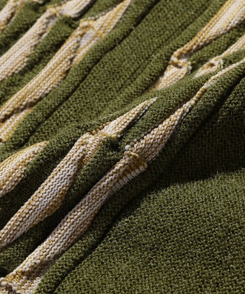 BEAMS PLUS(ビームスプラス)の「14ゲージ ボーンストライプ ニット ポロシャツ(ポロシャツ・メンズ・オリーブ/ブラック/ネイビー/ブラウン・XL/L/M/S)」の20枚目の写真