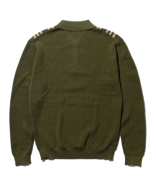 BEAMS PLUS(ビームスプラス)の「14ゲージ ボーンストライプ ニット ポロシャツ(ポロシャツ・メンズ・オリーブ/ブラック/ネイビー/ブラウン・XL/L/M/S)」の21枚目の写真