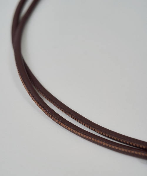 SALON adam et rope'（サロン アダム エ ロペ）の「レザーロープベルト（ベルト・レディース・ダークブラウン/ブラック・FREE）」の7枚目の写真