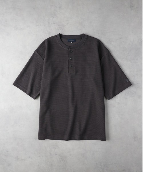 BACK NUMBER（バックナンバー）の「【BACK NUMBER】ロゴ刺繍ヘンリーネック半袖Ｔシャツ（Tシャツ/カットソー・メンズ・ブラック/ダークグレー・M/L/XL）」の14枚目の写真