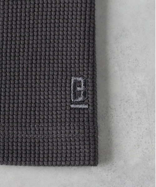 BACK NUMBER（バックナンバー）の「【BACK NUMBER】ロゴ刺繍ヘンリーネック半袖Ｔシャツ（Tシャツ/カットソー・メンズ・ブラック/ダークグレー・M/L/XL）」の12枚目の写真