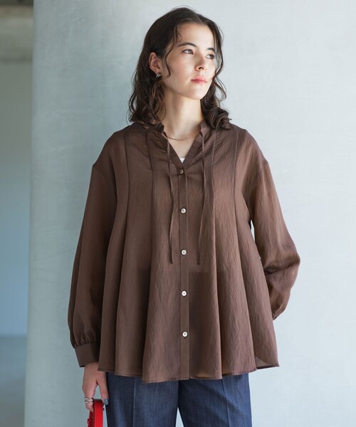 greenlabelrelaxing【結論シリーズ】ミルフィーユフレアブラウス 結論シリーズ】ミルフィーユフレアブラウス（シャツ/ブラウス