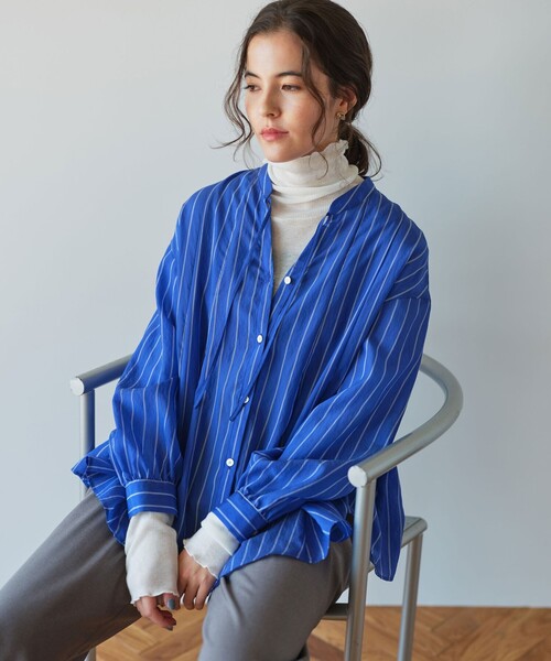 green label relaxing（グリーンレーベルリラクシング）の「ミルフィーユフレアブラウス（シャツ/ブラウス・レディース・ブラック/オフホワイト/その他2/その他1/ブラウン・FREE）」の6枚目の写真