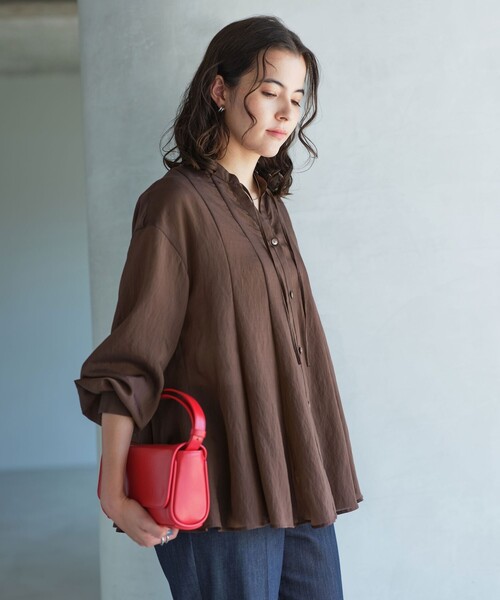 グリーンレーベルリラクシング 【結論シリーズ】ミルフィーユフレアブラウス 結論シリーズ】ミルフィーユフレアブラウス（シャツ/ブラウス