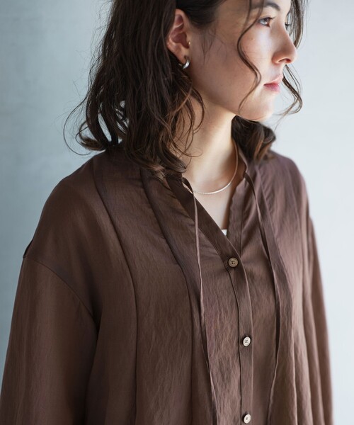 green label relaxing（グリーンレーベルリラクシング）の「ミルフィーユフレアブラウス（シャツ/ブラウス・レディース・ブラック/オフホワイト/その他2/その他1/ブラウン・FREE）」の18枚目の写真