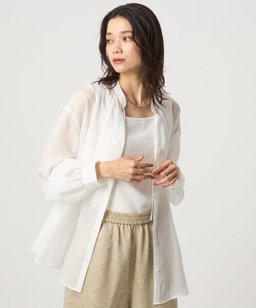 ミルフィーユフレアブラウス（シャツ/ブラウス）｜green label