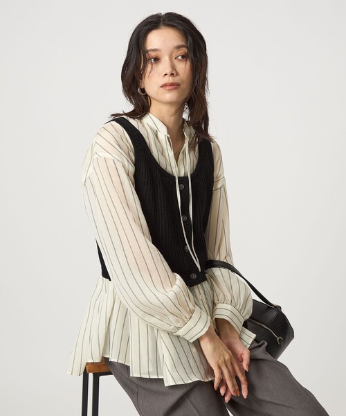 greenlabelrelaxing【結論シリーズ】ミルフィーユフレアブラウス 結論シリーズ】ミルフィーユフレアブラウス（シャツ/ブラウス