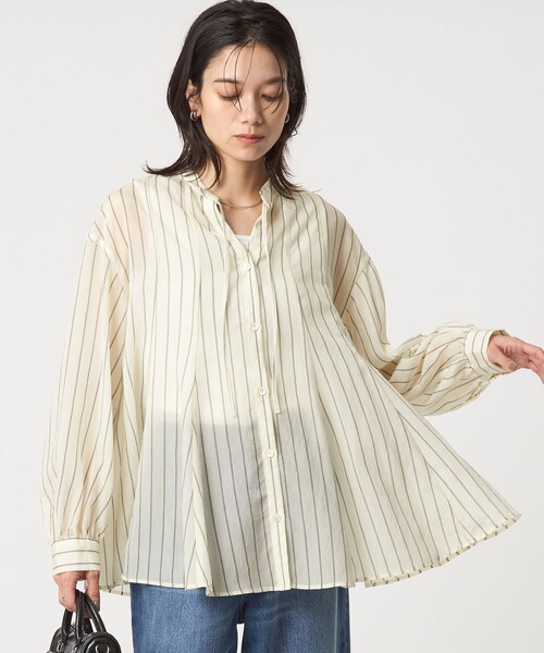 グリーンレーベルリラクシング 【結論シリーズ】ミルフィーユフレアブラウス 結論シリーズ】ミルフィーユフレアブラウス｜グリーンレーベル