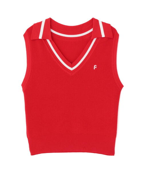 FREE'S MART（フリーズマート）の「Ｖネックポロノースリーブニット（ニット/セーター・レディース・ホワイト/レッド/ネイビー・FREE）」の21枚目の写真