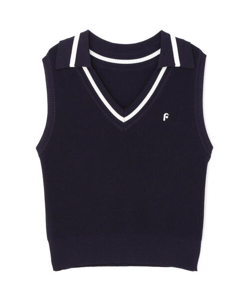 FREE'S MART（フリーズマート）の「Ｖネックポロノースリーブニット（ニット/セーター・レディース・ホワイト/レッド/ネイビー・FREE）」の10枚目の写真