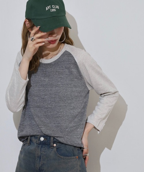 TRUSS(トラス)の「TRUSS トライブレンドラグラン7分袖Tシャツ(Tシャツ/カットソー・レディース・グレー系2・M)」の7枚目の写真