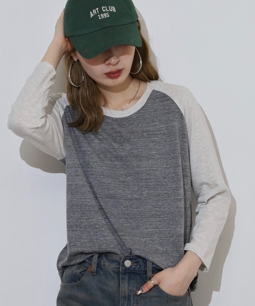 TRUSS(トラス)の「TRUSS トライブレンドラグラン7分袖Tシャツ(Tシャツ/カットソー・レディース・グレー系2・M)」の8枚目の写真