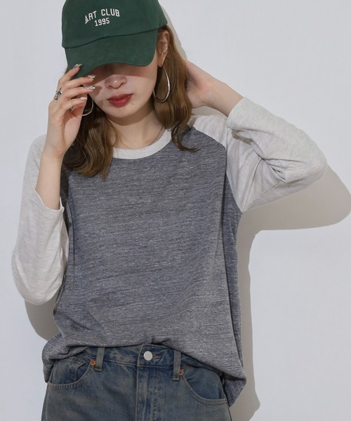 TRUSS(トラス)の「TRUSS トライブレンドラグラン7分袖Tシャツ(Tシャツ/カットソー・レディース・グレー系2・M)」の9枚目の写真