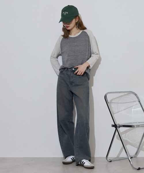 TRUSS(トラス)の「TRUSS トライブレンドラグラン7分袖Tシャツ(Tシャツ/カットソー・レディース・グレー系2・M)」の11枚目の写真