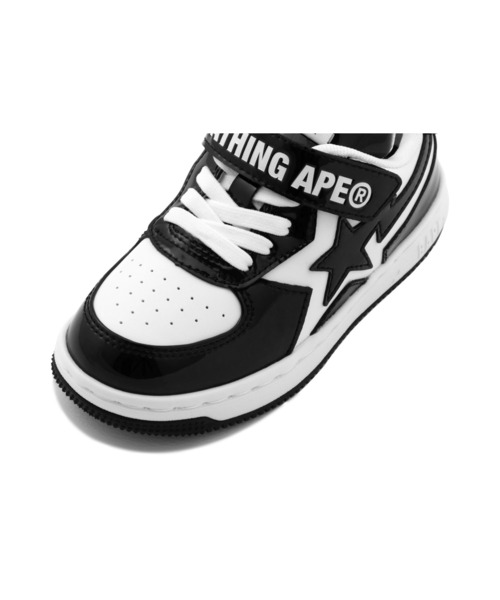 A BATHING APE（アベイシングエイプ）の「BAPE STA ICON KIDS #1（スニーカー・キッズ・ブラック/グリーン・17/16/19/14.0cm/18/15 ）」の7枚目の写真