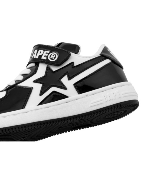 A BATHING APE（アベイシングエイプ）の「BAPE STA ICON KIDS #1（スニーカー・キッズ・ブラック/グリーン・17/16/19/14.0cm/18/15 ）」の9枚目の写真