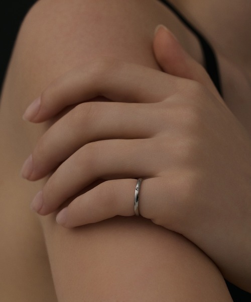 CENE（セネ）の「【CENE】セネ/ストーンピンキーリング（リング・レディース・ゴールド/シルバー・#1/#3/#5）」の2枚目の写真