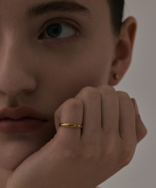 CENE（セネ）の「【CENE】セネ/ストーンピンキーリング（リング・レディース・ゴールド/シルバー・#1/#3/#5）」の3枚目の写真