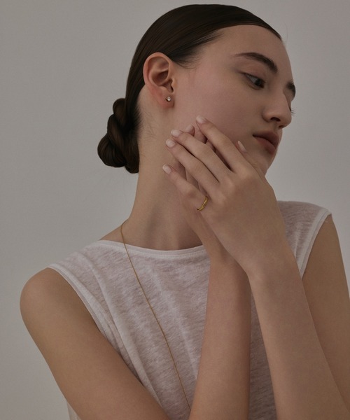 CENE（セネ）の「【CENE】セネ/ストーンピンキーリング（リング・レディース・ゴールド/シルバー・#1/#3/#5）」の5枚目の写真