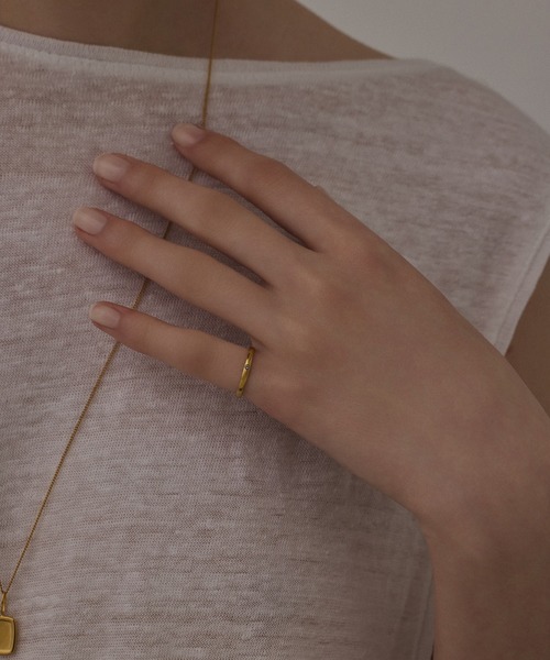 CENE（セネ）の「【CENE】セネ/ストーンピンキーリング（リング・レディース・ゴールド/シルバー・#1/#3/#5）」の6枚目の写真