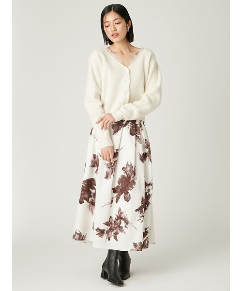 FRAY I.D（フレイアイディー）の「フォックスウールレーストリムカーディガン（カーディガン/ボレロ・レディース・ピンク/アイボリー/グレー・F）」の21枚目の写真