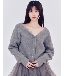 FRAY I.D | フォックスウールレーストリムカーディガン(カーディガン/ボレロ)