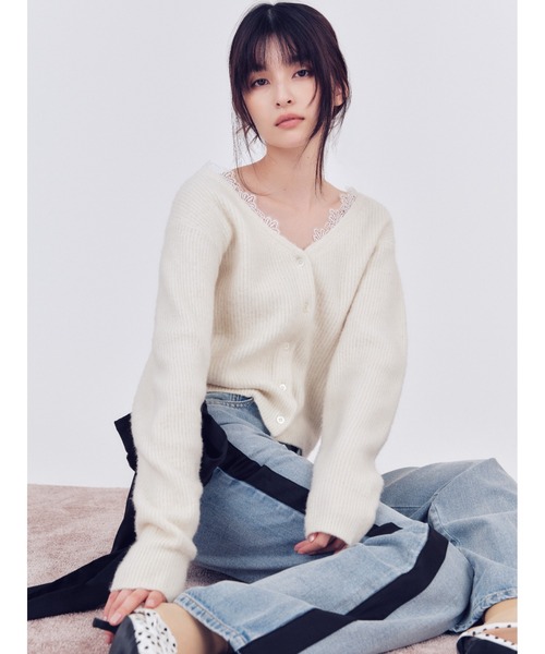 【新品未使用】FRAY.I.D レーストリムプルオーバー アイボリー 新品未使用】FRAY.I.D レーストリムプルオーバー アイボリー