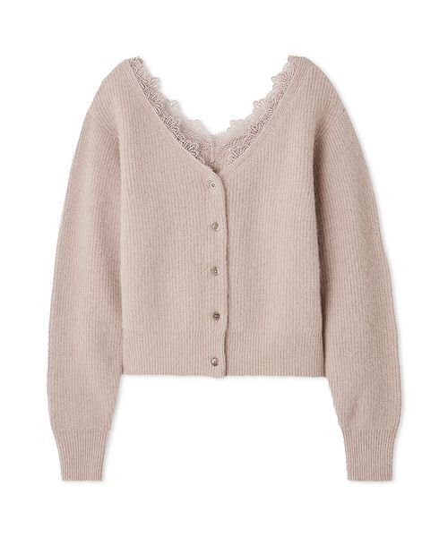 セール】フォックスウールレーストリムカーディガン（カーディガン