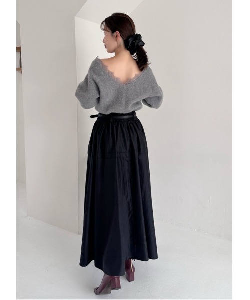 FRAY I.D（フレイアイディー）の「フォックスウールレーストリムカーディガン（カーディガン/ボレロ・レディース・ピンク/アイボリー/グレー・F）」の6枚目の写真