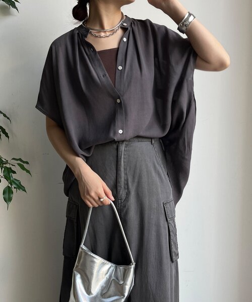 DouDou - 2019AW¥14040【DouDou】バックギャザーブラウス WEB限定】バックギャザーブラウス（シャツ/ブラウス）｜DouDou