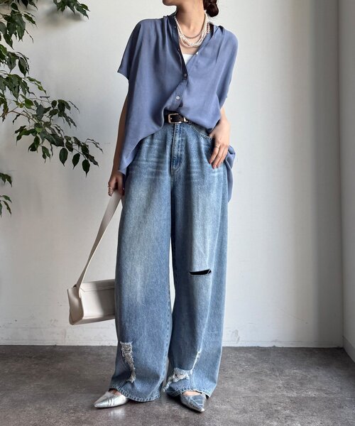 DouDou - 2019AW¥14040【DouDou】バックギャザーブラウス WEB限定】バックギャザーブラウス（シャツ/ブラウス）｜DouDou