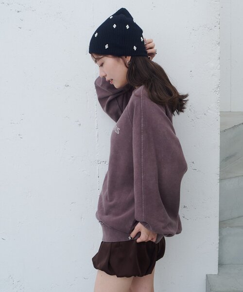 Kastane（カスタネ）の「【新色追加/4色展開】パールニットビーニー（ニットキャップ/ビーニー・レディース・キャメル/グレー/アイボリー/ブラック・FREE）」の7枚目の写真