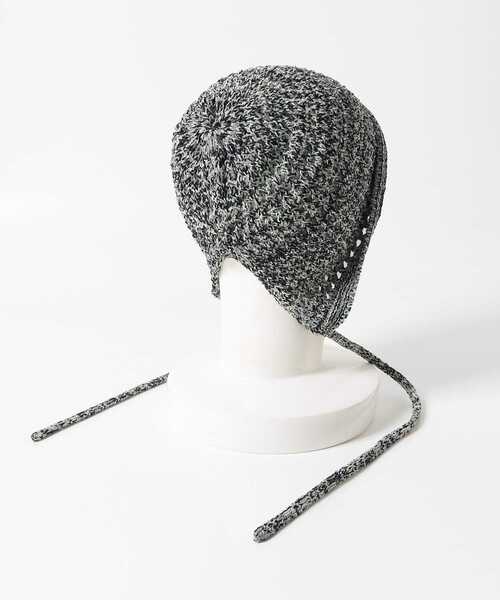 BAREN ニット帽 ボンネット モカ ホワイト 2色 セット ぽんぽんつき