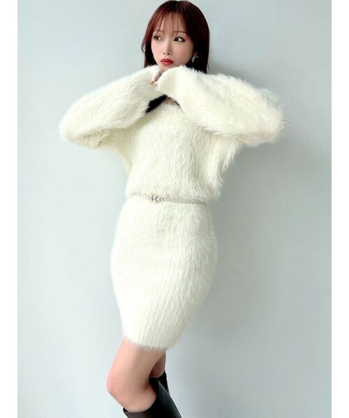 RESEXXY（リゼクシー）の「ポイントパールゴムベルト（ベルト・レディース・ホワイト/ブラック/ベージュ・FREE）」の5枚目の写真