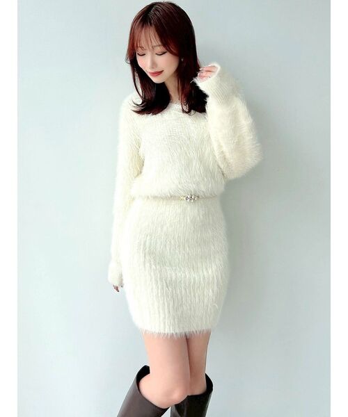 RESEXXY（リゼクシー）の「ポイントパールゴムベルト（ベルト・レディース・ホワイト/ブラック/ベージュ・FREE）」の6枚目の写真