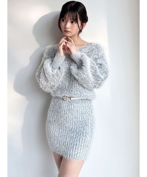 RESEXXY（リゼクシー）の「ポイントパールゴムベルト（ベルト・レディース・ホワイト/ブラック/ベージュ・FREE）」の8枚目の写真