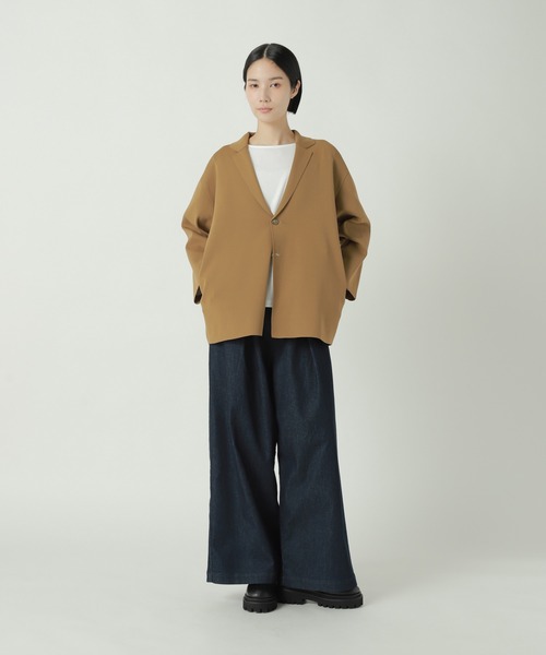 ZUCCa（ズッカ）の「PEストレッチニット / ニットジャケット / S（テーラードジャケット・レディース・ベージュ/ブラック/ボルドー・M size）」の9枚目の写真