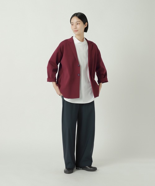 ZUCCa（ズッカ）の「PEストレッチニット / ニットジャケット / S（テーラードジャケット・レディース・ベージュ/ブラック/ボルドー・M size）」の8枚目の写真