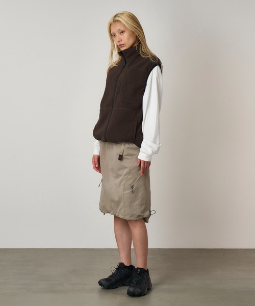 Gramicci(グラミチ)の「HADLEY 4WAY SKIRT|ハドリー4WAYスカート(スカート・レディース・シアン/オリーブ/キャメル・S/M/L)」の9枚目の写真