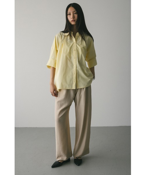 STYLEMIXER(スタイルミキサー)の「フォルムテントラインシャツ(シャツ/ブラウス・レディース・ライトイエロー/ホワイト/ネイビー・FREE)」の15枚目の写真