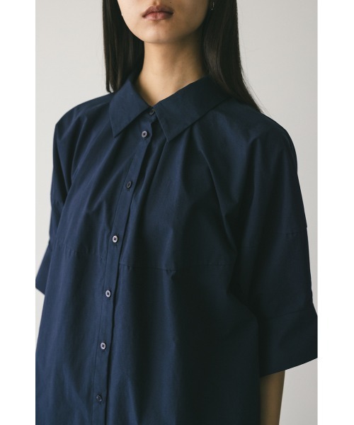 STYLEMIXER(スタイルミキサー)の「フォルムテントラインシャツ(シャツ/ブラウス・レディース・ライトイエロー/ホワイト/ネイビー・FREE)」の7枚目の写真