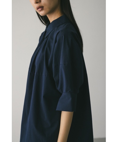 STYLEMIXER(スタイルミキサー)の「フォルムテントラインシャツ(シャツ/ブラウス・レディース・ライトイエロー/ホワイト/ネイビー・FREE)」の8枚目の写真
