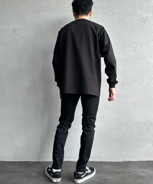 【TATRAS】タトラス SICADO カットソー ワンポイントロゴ 黒 02 TATRAS/タトラス] SICADO ワンポイントロゴ ロングスリーブT