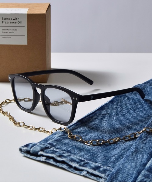 DOUBLE STEAL(ダブルスティール)の「DOUBLE STEALカラーレンズサングラス(ウェリントン・ボストン)(サングラス・メンズ・ブルー系1/イエロー系1/ブラック系1/グレー系1/ブラック系2/ベージュ系1/グリーン系1/ブルー系2/クリア/グレー系2/グレー系3/ブラウン系1・FREE)」の1枚目の写真