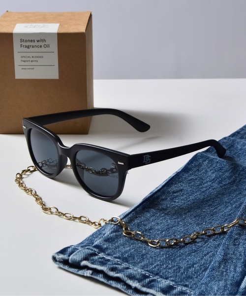 CRIMIE サングラス ブルーレンズ CRIMIEブラック スクエアフレーム