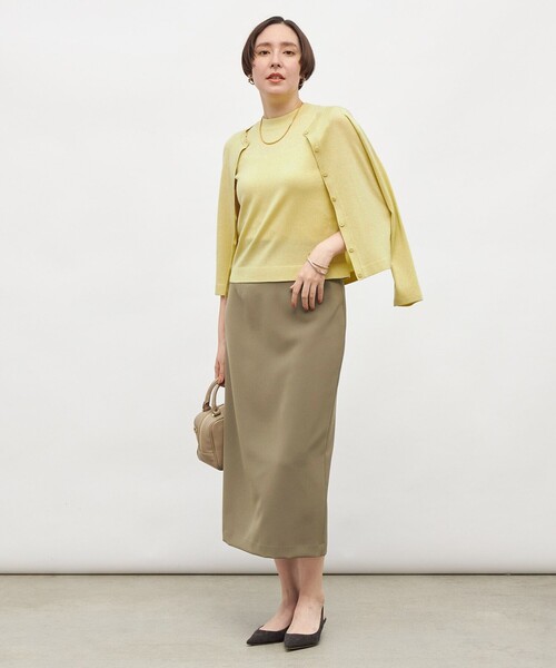 NOLLEY’S Sophi(ノーリーズソフィ)の「ウォッシャブルストラップ付2WAYタイトスカート(スカート・レディース・ブラック/カーキ・38/36/34)」の3枚目の写真