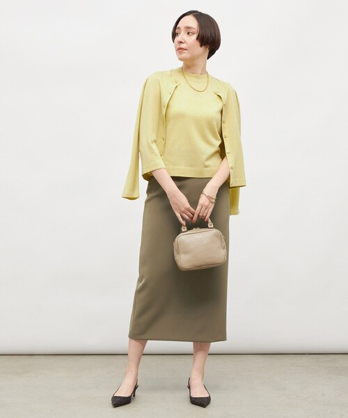 NOLLEY’S Sophi(ノーリーズソフィ)の「ウォッシャブルストラップ付2WAYタイトスカート(スカート・レディース・ブラック/カーキ・38/36/34)」の4枚目の写真